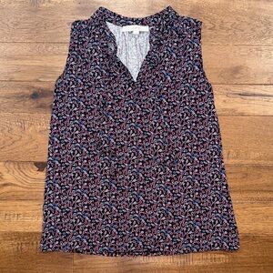 LOFT Women’s Sleeveless V-Neck Blouse - Multicolored - Size S